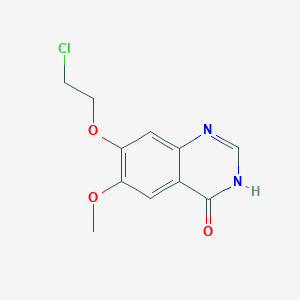 molecular formula C11H11ClN2O3 B8294885 7-(2-Chloroethoxy)-6-methoxy-3,4-dihydroquinazolin-4-one 