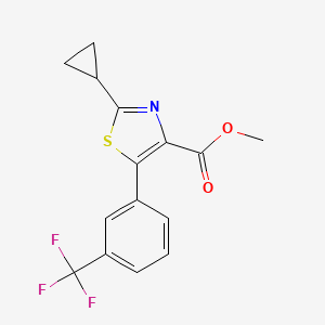 2-Cyclopropyl-5-(3-trifluoromethyl-phenyl)-thiazole-4-carboxylic acid methyl ester
