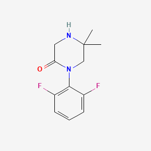 molecular formula C12H14F2N2O B8294916 1-(2,6-Difluorophenyl)-5,5-dimethylpiperazin-2-one 