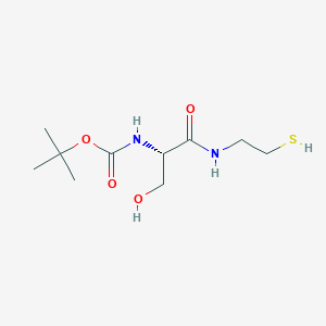 molecular formula C10H20N2O4S B8294937 t-butyl [(S)-2-hydroxy-1-[(2-mercaptoethyl)carbamoyl]ethyl]carbamate 