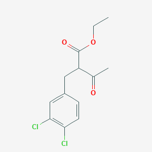 molecular formula C13H14Cl2O3 B8295033 Ethyl 2-[(3,4-dichlorophenyl)methyl]-3-oxobutanoate 