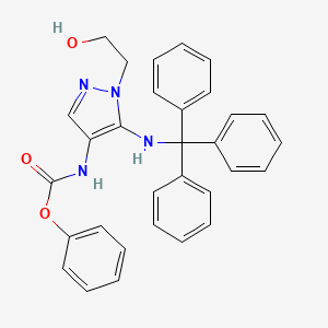 phenyl [1-(2-hydroxyethyl)-5-(tritylamino)-1H-pyrazol-4-yl]carbamate