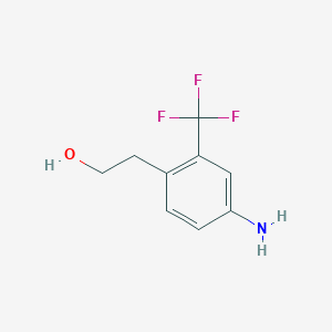 molecular formula C9H10F3NO B8295109 4-(2-Hydroxyethyl)-3-(trifluoromethyl)aniline 