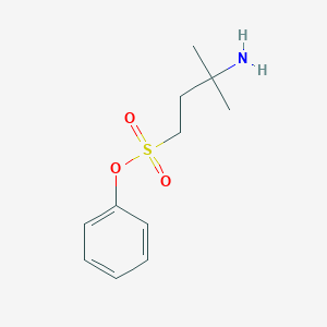 molecular formula C11H17NO3S B8295116 Phenyl 3-amino-3-methylbutane-1-sulfonate 