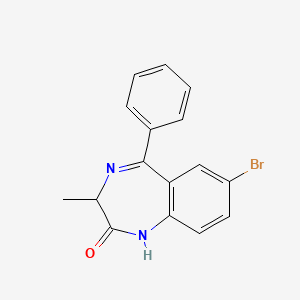 molecular formula C16H13BrN2O B8295165 7-Bromo-3-methyl-5-phenyl-1,3-dihydro-benzo[e][1,4]diazepin-2-one 