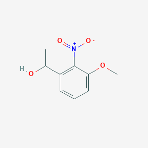 molecular formula C9H11NO4 B8295174 2-Nitro-3-(1-hydroxyethyl)anisole 