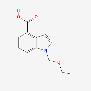 molecular formula C12H13NO3 B8295184 1-(ethoxymethyl)-1H-indole-4-carboxylic acid 