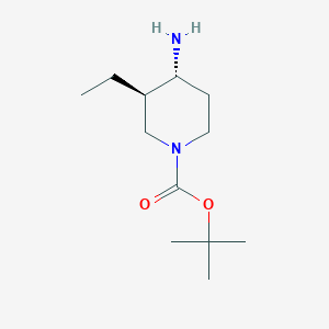 molecular formula C12H24N2O2 B8295195 (3R,4R)-tert-butyl 4-amino-3-ethylpiperidine-1-carboxylate CAS No. 2095192-28-0
