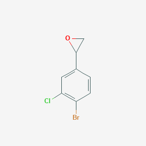 molecular formula C8H6BrClO B8295197 (RS)-2-(4-bromo-3-chlorophenyl)oxirane 