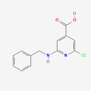 molecular formula C13H11ClN2O2 B8295201 2-(Benzylamino)-6-chloroisonicotinic acid CAS No. 56835-98-4