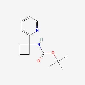 molecular formula C14H20N2O2 B8295203 (1-Pyridin-2-yl-cyclobutyl)-carbamic acid tert-butyl ester 
