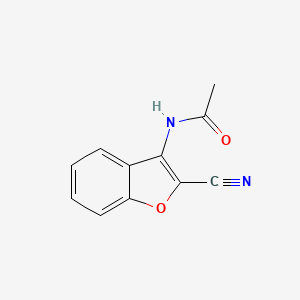 molecular formula C11H8N2O2 B8295224 3-(Acetylamino)-2-benzofurancarbonitrile 