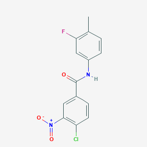 4-Chloro-N-(3-fluoro-4-methyl-phenyl)-3-nitro-benzamide