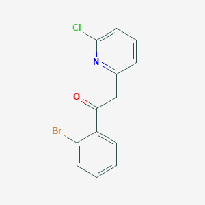 molecular formula C13H9BrClNO B8295242 1-(2-Bromophenyl)-2-(6-chloro-2-pyridinyl)ethanone 