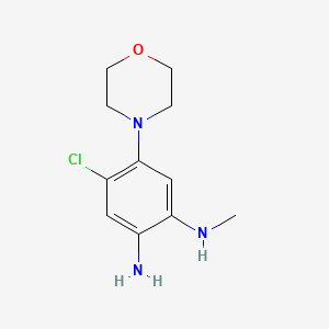 molecular formula C11H16ClN3O B8295261 5-Chloro-2-methylamino-4-morpholin-4-yl-aniline 