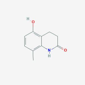 molecular formula C10H11NO2 B8295288 5-hydroxy-8-methyl-3,4-dihydro-1H-quinolin-2-one 