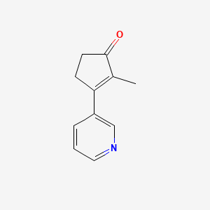 molecular formula C11H11NO B8295327 2-Methyl-3-pyridin-3-yl-cyclopent-2-enone 