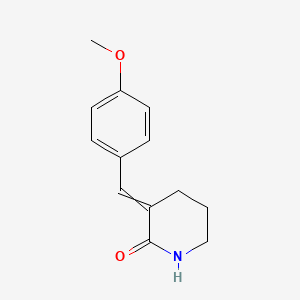 molecular formula C13H15NO2 B8295328 3-(p-Methoxybenzylidene)-2-piperidone 