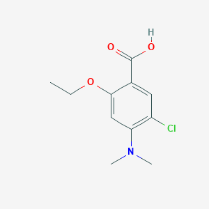 molecular formula C11H14ClNO3 B8295336 5-Chloro-4-dimethylamino-2-ethoxybenzoic acid 