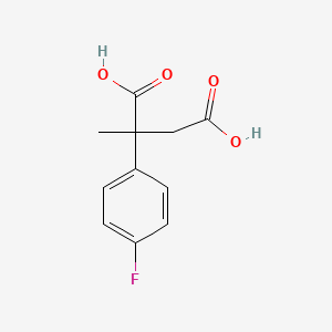 molecular formula C11H11FO4 B8295340 2-(4-Fluorophenyl)-2-methylbutanedioic Acid 