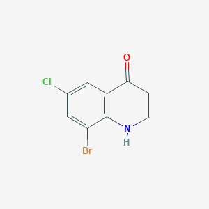molecular formula C9H7BrClNO B8295345 8-bromo-6-chloro-2,3-dihydro-1H-quinolin-4-one 