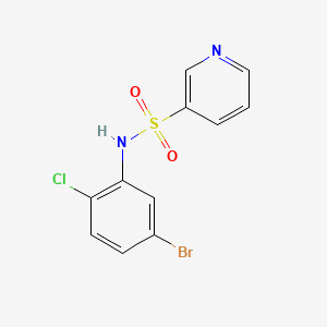 molecular formula C11H8BrClN2O2S B8295352 Pyridine-3-sulfonic acid [5-bromo-2-chloro-phenyl]-amide 