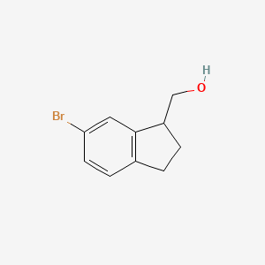 molecular formula C10H11BrO B8295354 6-Bromo-1-indanylmethanol 