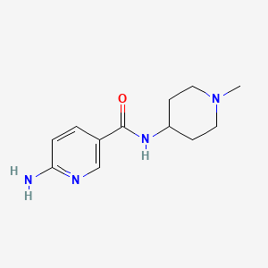 molecular formula C12H18N4O B8295369 6-amino-N-(1-methyl-4-piperidyl)pyridine-3-carboxamide 