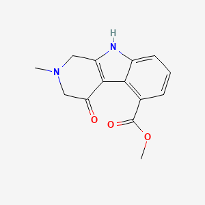 molecular formula C14H14N2O3 B8295379 Methyl 2-methyl-4-oxo-2,3,4,9-tetrahydro-1H-pyrido[3,4-b]indole-5-carboxylate 