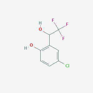 molecular formula C8H6ClF3O2 B8295386 2,2,2-Trifluoro-1-(2-hydroxy-5-chlorophenyl)ethanol 