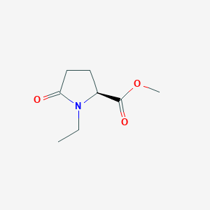 molecular formula C8H13NO3 B8295400 Methyl (2S)-1-ethyl-5-oxopyrrolidine-2-carboxylate 