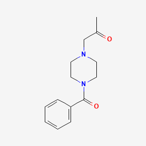 molecular formula C14H18N2O2 B8295401 1-(4-Benzoylpiperazine-1-yl)propan-2-one 