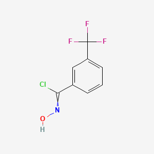 molecular formula C8H5ClF3NO B8295450 N-hydroxy-3-(trifluoromethyl)benzimidoylchloride 