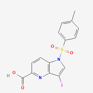 molecular formula C15H11IN2O4S B8295477 3-Iodo-1-tosyl-1H-pyrrolo[3,2-b]pyridine-5-carboxylic acid 