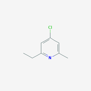molecular formula C8H10ClN B8295512 4-Chloro-2-ethyl-6-methylpyridine 