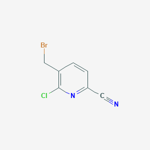 molecular formula C7H4BrClN2 B8295513 3-Bromomethyl-2-chloro-6-cyanopyridine 