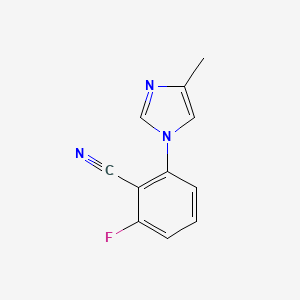 molecular formula C11H8FN3 B8295517 2-Fluoro-6-(4-methyl-imidazol-1-yl)-benzonitrile 