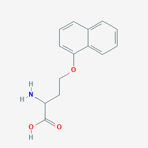 molecular formula C14H15NO3 B8295542 2-Amino-4-(1-naphthyloxy)butanoic acid 