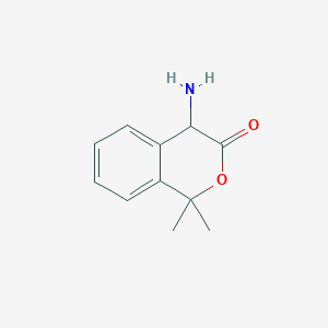 molecular formula C11H13NO2 B8295550 4-Amino-1,1-dimethyl-3-isochromanone 