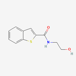 molecular formula C11H11NO2S B8295557 N-(2-hydroxyethyl)-1-benzothiophene-2-carboxamide 