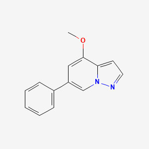 molecular formula C14H12N2O B8295591 4-Methoxy-6-phenylpyrazolo[1,5-a]pyridine CAS No. 1207557-37-6