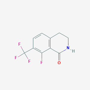 molecular formula C10H7F4NO B8295611 8-fluoro-7-trifluoromethyl-3,4-dihydro-2H-isoquinolin-1-one 