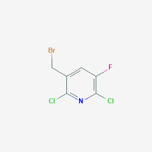 molecular formula C6H3BrCl2FN B8295613 3-Bromomethyl-2,6-dichloro-5-fluoro-pyridine 