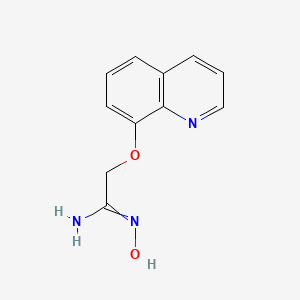 molecular formula C11H11N3O2 B8295652 N'-Hydroxy[(quinolin-8-yl)oxy]ethanimidamide CAS No. 58889-03-5