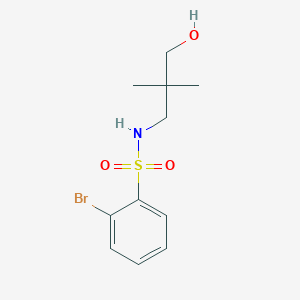 molecular formula C11H16BrNO3S B8295696 2-bromo-N-(3-hydroxy-2,2-dimethylpropyl)benzenesulfonamide 