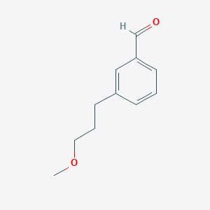 molecular formula C11H14O2 B8295712 3-(3-Methoxypropyl)benzaldehyde 