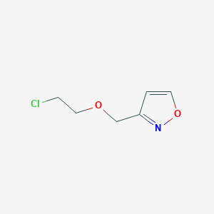 molecular formula C6H8ClNO2 B8295716 3-(2-Chloroethoxymethyl)isoxazole 
