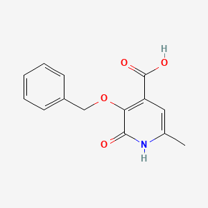 molecular formula C14H13NO4 B8295722 3-benzyloxy-4-carboxy-6-methyl-2(1H)-pyridinone 