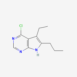 4-chloro-5-ethyl-6-propyl-7H-pyrrolo[2,3-d]pyrimidine