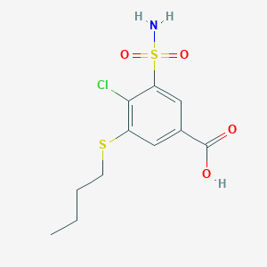 3-Butylthio-4-chloro-5-sulfamylbenzoic acid